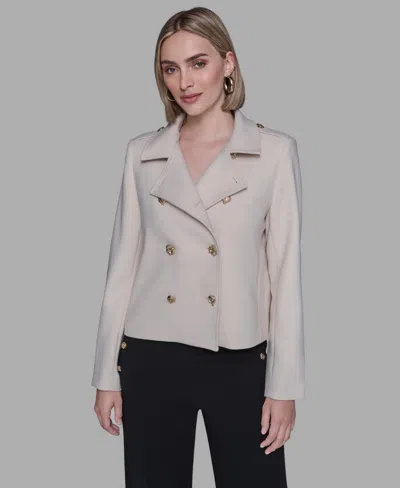 Karl Lagerfeld Women's Double-breasted Jacket In Brown