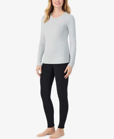 Cuddl Duds Crew Neck Top In Gray