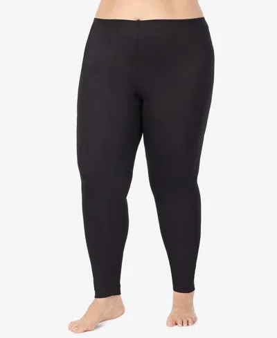 Cuddl Duds Plus Size Climatesmart Leggings In Black