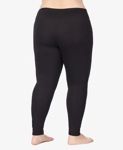 Cuddl Duds Plus Size Climatesmart Leggings In Black