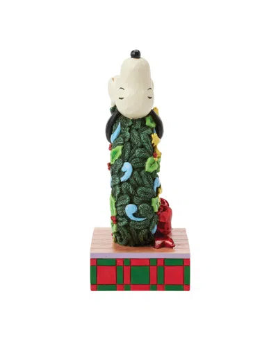 Jim Shore Snoopy Sleeping On Led Wreath Figurine In Multi