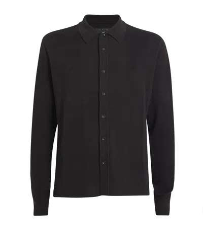 Rag & Bone Wool-cashmere Button-up Cardigan In Black