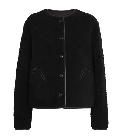 Blazé Milano Reversible Jacket Textured Fabric In Black