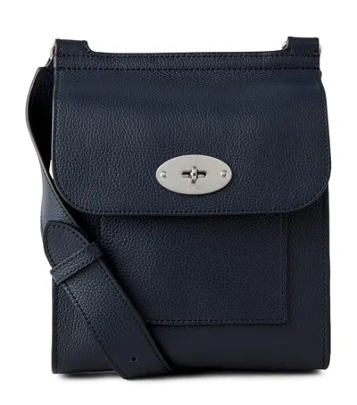 Mulberry Small Leather Antony Messenger Bag In Blue