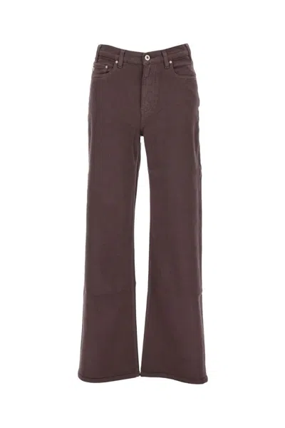 Ag Brinley Corduroy High-rise Straight-leg Jeans In Brown