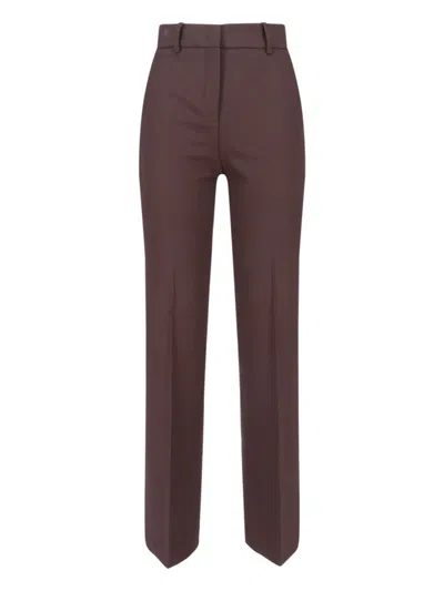 Incotex Straight-leg Trousers With Medium-rise Waist And Tailored Finish In Brown