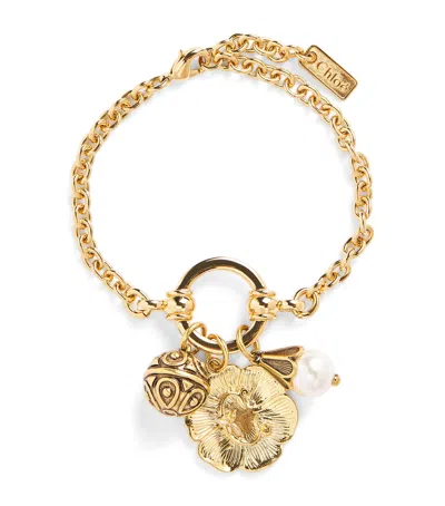 Chloé Chateau Treasures Charm Bracelet In Gold