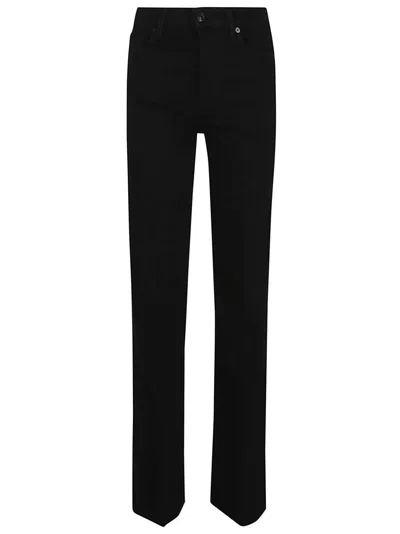 7 For All Mankind High-waisted Flared Jeans With Five-pocket Styling In Black