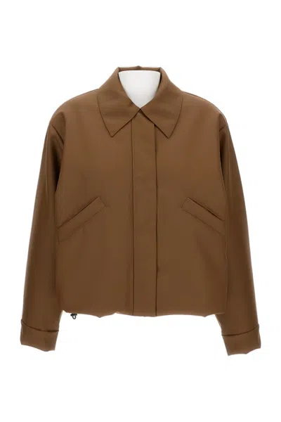 Kassl Editions Drawstring-waist Jacket In Brown