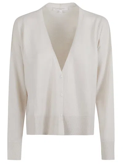 Antonelli Button Long-sleeved Sweater In White