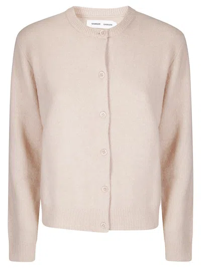 Samsoe & Samsoe Crew Neck Long-sleeved Sweater In Pink