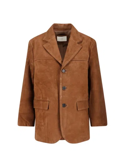 Dunst Unisex Tailored Suede Jacket In Multi