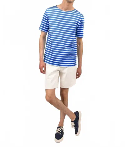 Saint James Levant Modern Tee In Mer/neige In Blue