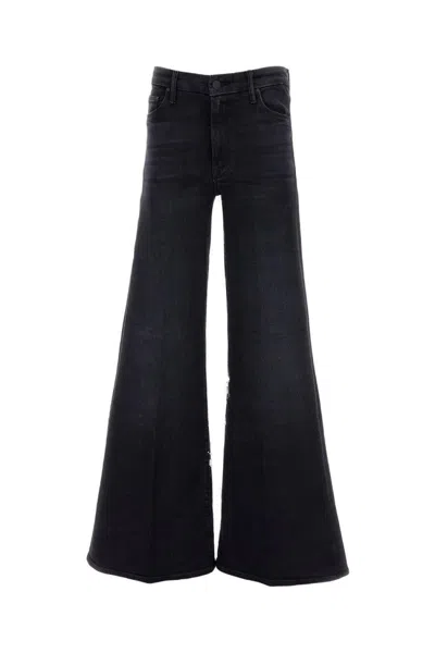 Mother 'the Hustler Roller Sneak' Jeans In Black