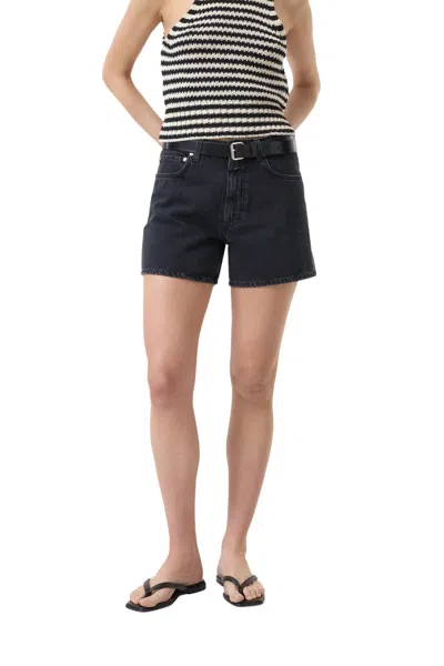 Closed Janey High Waisted Shorts In Dark Grey In Gray