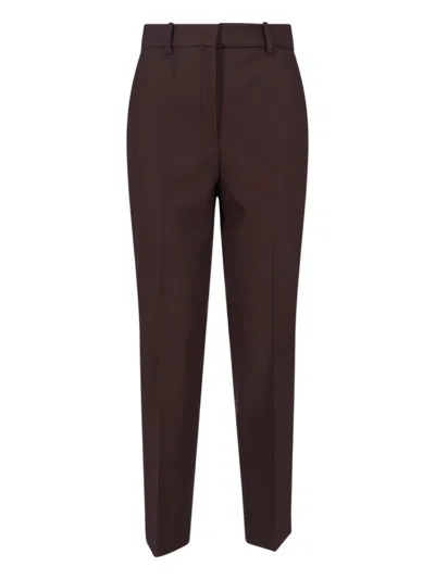 Incotex Straight-leg Trousers With Mid-rise Elastic Waistband And Tailored Finish In Brown