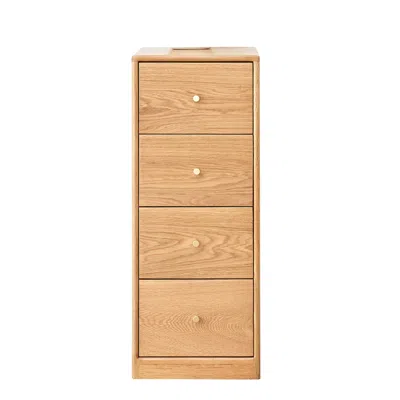 Streamdale Furniture Streamdale Oak Bedside Storage Cabinet - Free-standing, Four Drawers