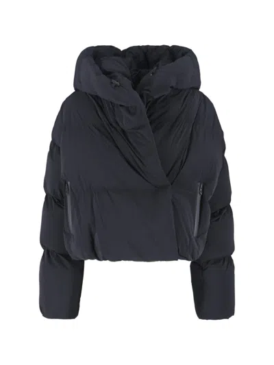 Diesel Cropped Down Jacket In Black