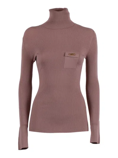 Elisabetta Franchi Womens Knitted Sweater In Pink