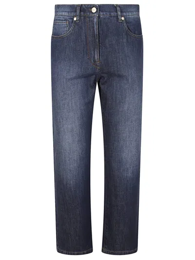 Incotex Classic 5-pocket Denim Jeans With Iconic Suede Patch In Blue
