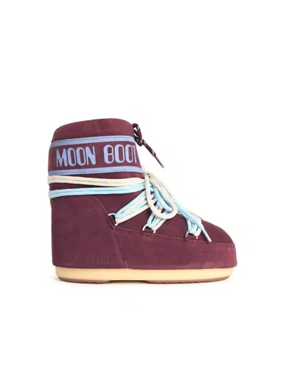 Moon Boot Icon Low Suede Laces Ankle Boots In White