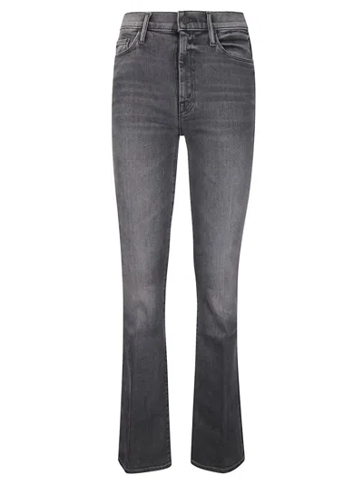 Mother The Weekender Mid Rise Flare Jeans In Can You Call My Phone In Gray