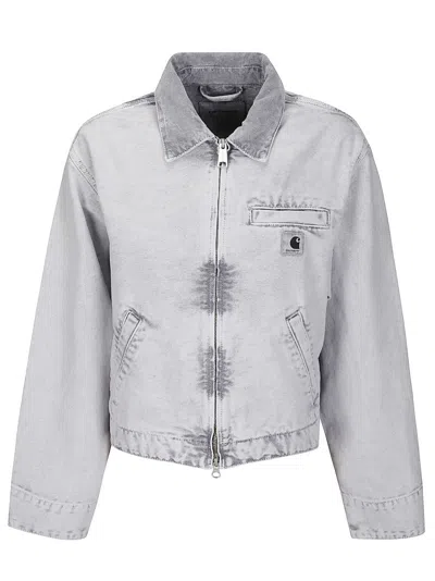 Carhartt Emery Jacket With Collar And Pockets In Gray