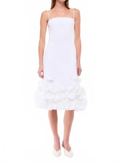 Simkhai Bella Floral Sleeveless Midi Dress In White