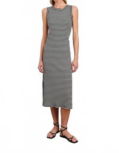 Rails Tank Midi Dress In Black Birch Stripe In Black