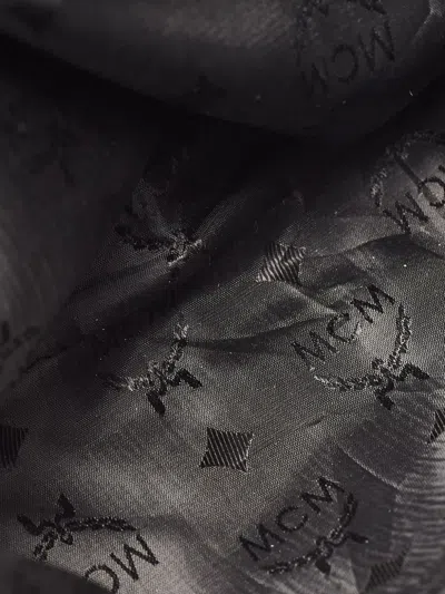 Pre-owned Mcm Monogram-pattern Shoulder Bag In Black