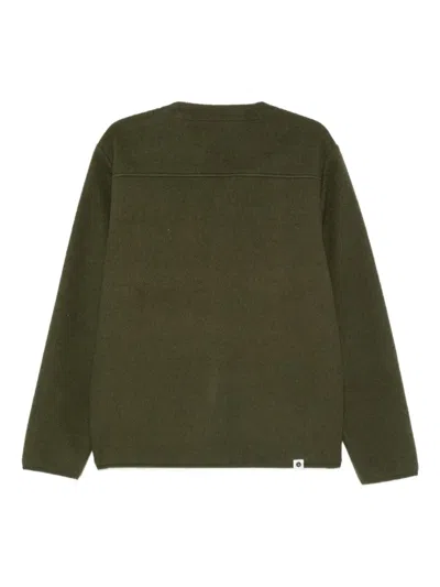 Anerkjendt Button-front Patch-pocket Cardigan In Green