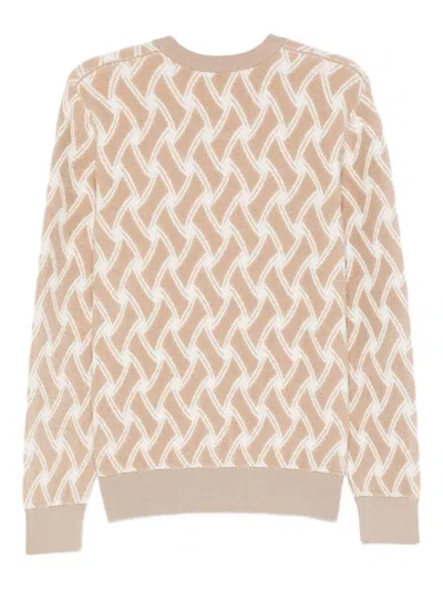 Drumohr Geometric-pattern Wool Sweater In Neutral