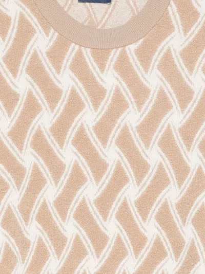Drumohr Geometric-pattern Wool Sweater In Neutral