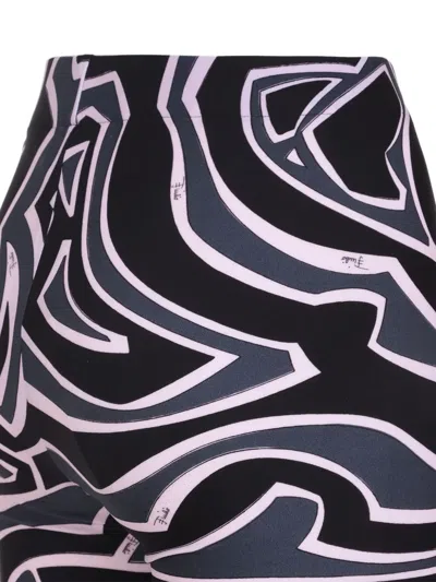 Pucci Abstract Pattern Stretch Fit Trousers In Black