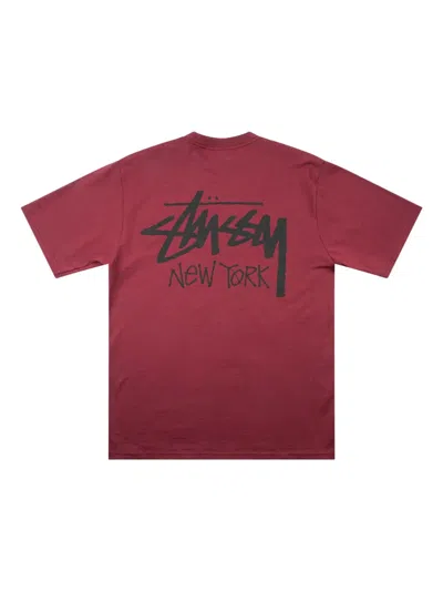 Stussy New York Logo-print T-shirt In Red