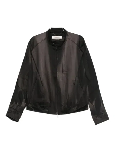 Jiyongkim Zip-front Stand-collar Jacket In Black