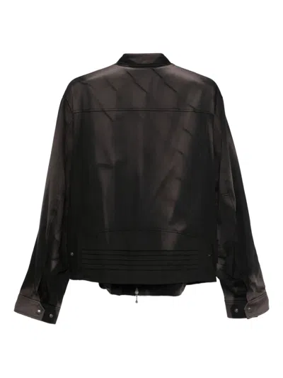 Jiyongkim Zip-front Stand-collar Jacket In Black