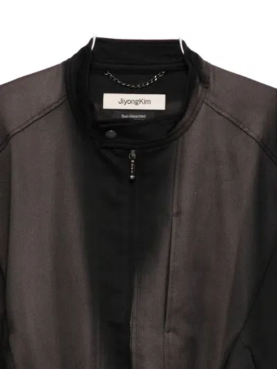 Jiyongkim Zip-front Stand-collar Jacket In Black