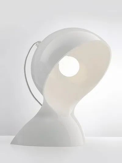 Artemide Dalù Curved-shade Table Lamp In White