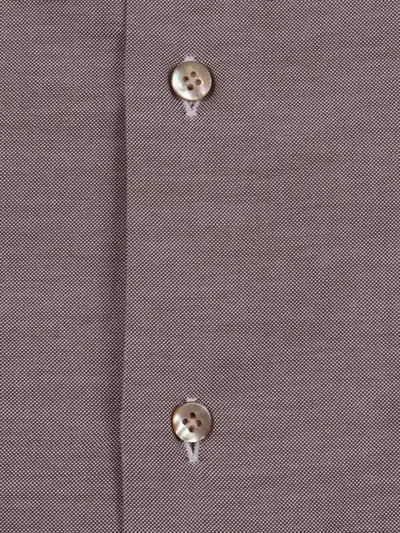 Mazzarelli Oxford Cotton Slim Fit Shirt In Gray
