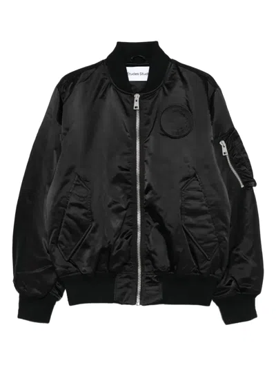 Etudes Studio Logo-detail Bomber Jacket In Black