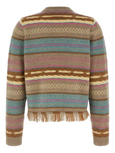 Guest In Residence Western Striped Wool And Cashmere-blend Jumper In Multi
