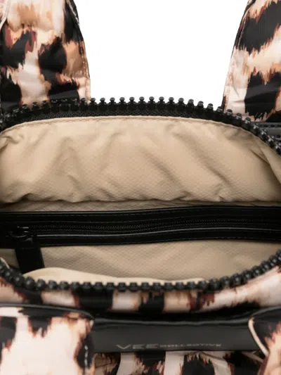 Veecollective Mini Caba Leopard Print Recycled Polyester Tote In White