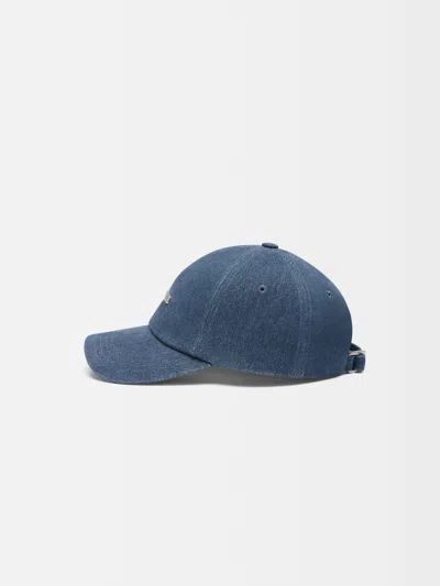 Jacquemus La Casquette Gadjo In Raw Denim Accessories In Blue