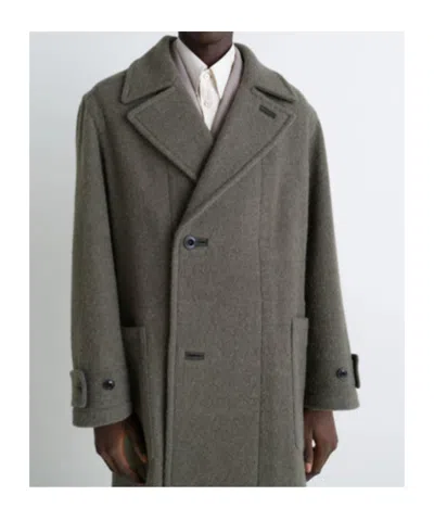 Lemaire Belted Coat In Green