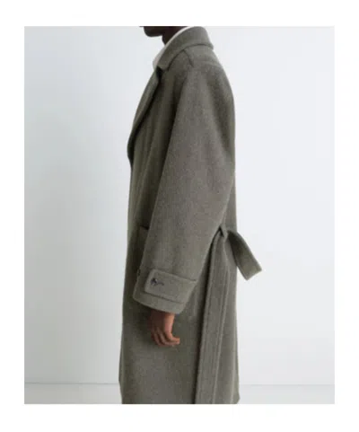 Lemaire Belted Coat In Green
