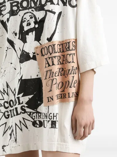 Dolce & Gabbana Women White Crew Neck T-shirt With Maxi Print On The Front In Cotton Woman In Animal Print