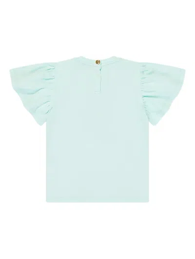 Escada Baby Girls Embroidered Logo T-shirt In Blue