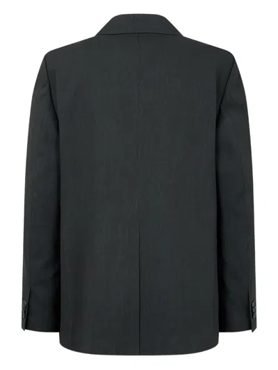 Studio Tomboy Buttoned Tailored Jacket In Gray