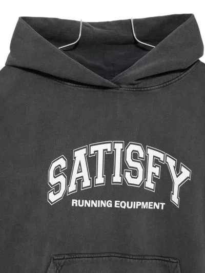 Satisfy Softcell Hooded Cotton Sweatshirt In Gray